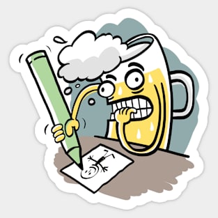 Drink and Draw Sticker